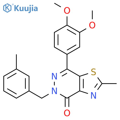 7-(3,4-dimethoxyphenyl)-2-methyl-5-(3-methylphenyl)methyl-4H,5H-1,3thiazolo4,5-dpyridazin-4-one structure