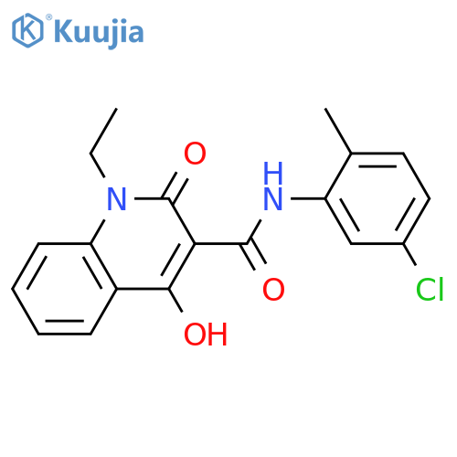 N-(5-chloro-2-methylphenyl)-1-ethyl-4-hydroxy-2-oxo-1,2-dihydroquinoline-3-carboxamide structure