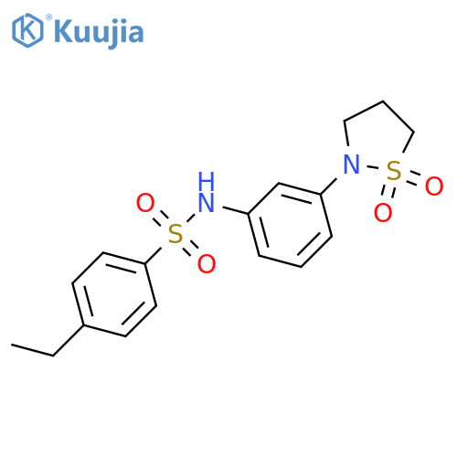 N-3-(1,1-dioxo-1lambda6,2-thiazolidin-2-yl)phenyl-4-ethylbenzene-1-sulfonamide structure