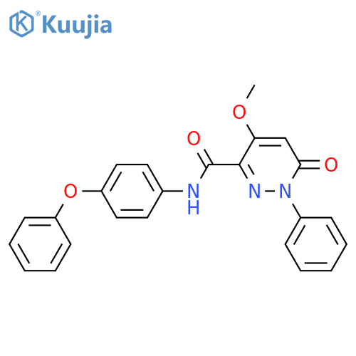 4-methoxy-6-oxo-N-(4-phenoxyphenyl)-1-phenyl-1,6-dihydropyridazine-3-carboxamide structure