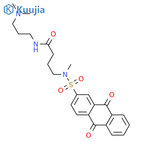 N-3-(dimethylamino)propyl-4-(N-methyl9,10-dioxo-9,10-dihydroanthracene-2-sulfonamido)butanamide structure