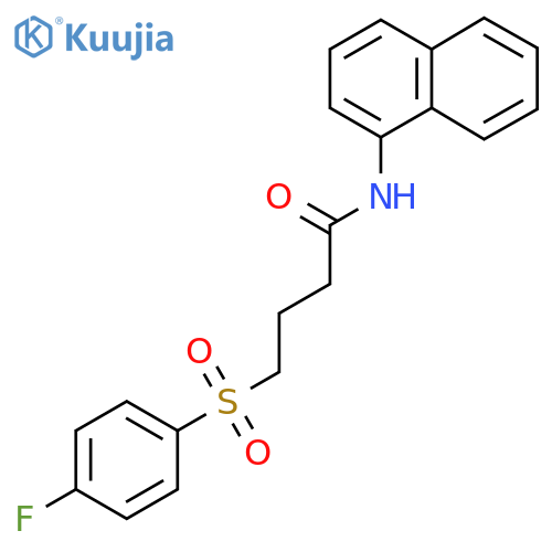 4-(4-fluorobenzenesulfonyl)-N-(naphthalen-1-yl)butanamide structure