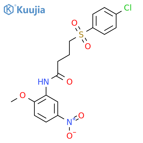 4-(4-chlorobenzenesulfonyl)-N-(2-methoxy-5-nitrophenyl)butanamide structure