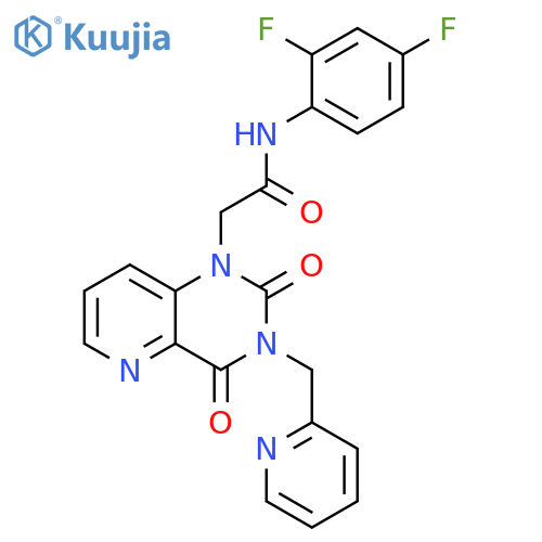 N-(2,4-difluorophenyl)-2-{2,4-dioxo-3-(pyridin-2-yl)methyl-1H,2H,3H,4H-pyrido3,2-dpyrimidin-1-yl}acetamide structure