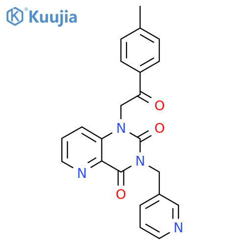 1-2-(4-methylphenyl)-2-oxoethyl-3-(pyridin-3-yl)methyl-1H,2H,3H,4H-pyrido3,2-dpyrimidine-2,4-dione structure