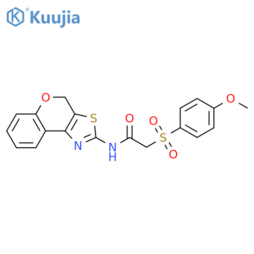 N-{4H-chromeno4,3-d1,3thiazol-2-yl}-2-(4-methoxybenzenesulfonyl)acetamide structure