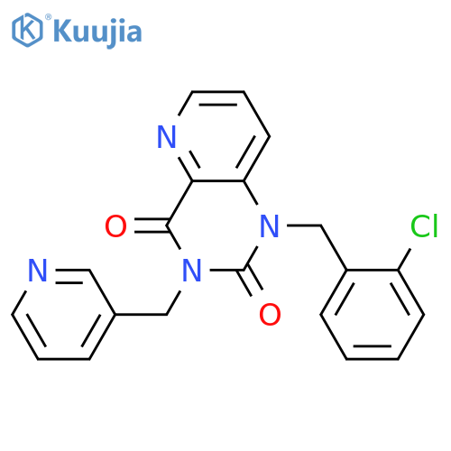 1-(2-chlorophenyl)methyl-3-(pyridin-3-yl)methyl-1H,2H,3H,4H-pyrido3,2-dpyrimidine-2,4-dione structure
