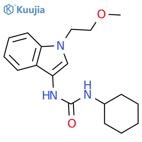 1-cyclohexyl-3-1-(2-methoxyethyl)-1H-indol-3-ylurea structure