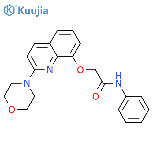 2-{2-(morpholin-4-yl)quinolin-8-yloxy}-N-phenylacetamide structure