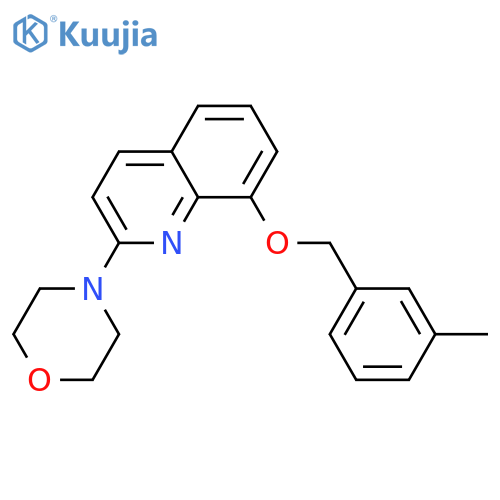 8-(3-methylphenyl)methoxy-2-(morpholin-4-yl)quinoline structure