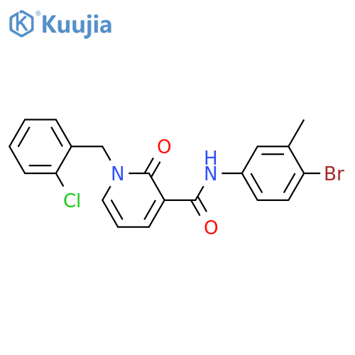N-(4-bromo-3-methylphenyl)-1-(2-chlorophenyl)methyl-2-oxo-1,2-dihydropyridine-3-carboxamide structure