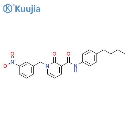 N-(4-butylphenyl)-1-(3-nitrophenyl)methyl-2-oxo-1,2-dihydropyridine-3-carboxamide structure