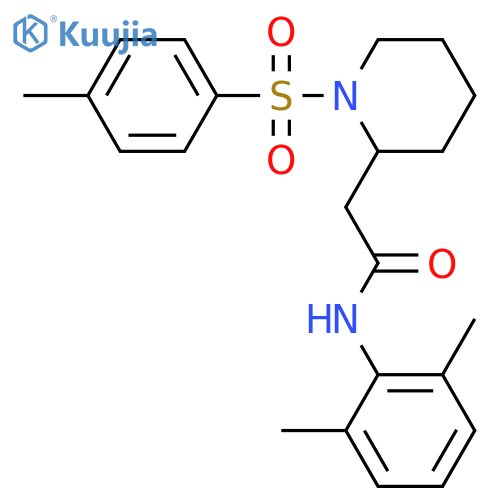 N-(2,6-dimethylphenyl)-2-1-(4-methylbenzenesulfonyl)piperidin-2-ylacetamide structure