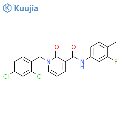 1-(2,4-dichlorophenyl)methyl-N-(3-fluoro-4-methylphenyl)-2-oxo-1,2-dihydropyridine-3-carboxamide structure