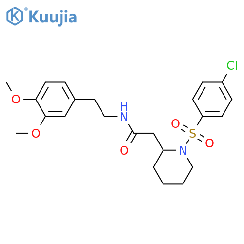 2-1-(4-chlorobenzenesulfonyl)piperidin-2-yl-N-2-(3,4-dimethoxyphenyl)ethylacetamide structure