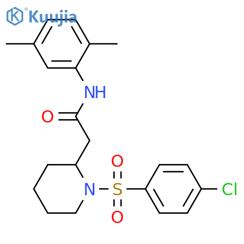 2-1-(4-chlorobenzenesulfonyl)piperidin-2-yl-N-(2,5-dimethylphenyl)acetamide structure