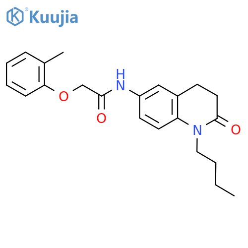 N-(1-butyl-2-oxo-1,2,3,4-tetrahydroquinolin-6-yl)-2-(2-methylphenoxy)acetamide structure