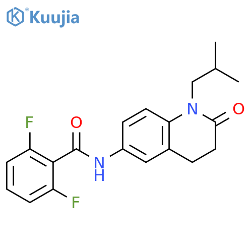 2,6-difluoro-N-1-(2-methylpropyl)-2-oxo-1,2,3,4-tetrahydroquinolin-6-ylbenzamide structure