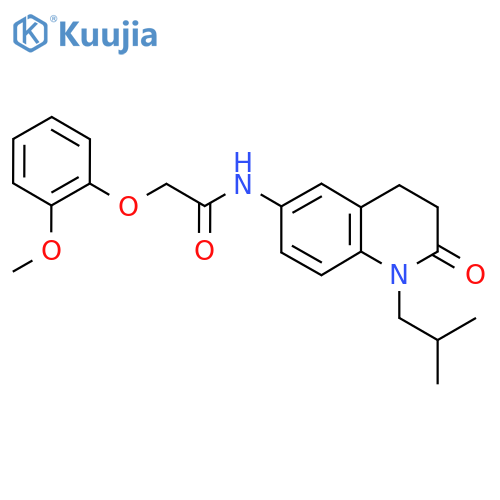 2-(2-methoxyphenoxy)-N-1-(2-methylpropyl)-2-oxo-1,2,3,4-tetrahydroquinolin-6-ylacetamide structure
