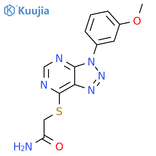 2-{3-(3-methoxyphenyl)-3H-1,2,3triazolo4,5-dpyrimidin-7-ylsulfanyl}acetamide structure