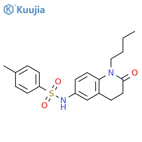 N-(1-butyl-2-oxo-1,2,3,4-tetrahydroquinolin-6-yl)-4-methylbenzene-1-sulfonamide structure