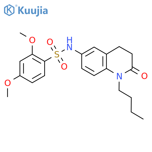N-(1-butyl-2-oxo-1,2,3,4-tetrahydroquinolin-6-yl)-2,4-dimethoxybenzene-1-sulfonamide structure