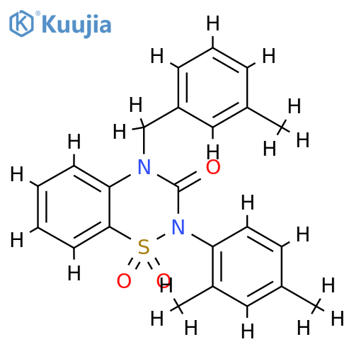 2-(2,4-dimethylphenyl)-4-(3-methylphenyl)methyl-3,4-dihydro-2H-1lambda6,2,4-benzothiadiazine-1,1,3-trione structure