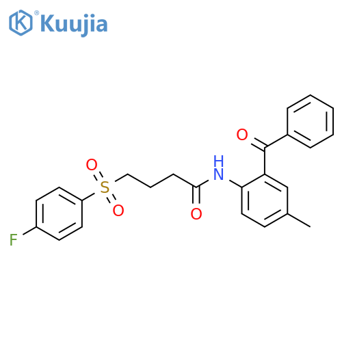N-(2-benzoyl-4-methylphenyl)-4-(4-fluorobenzenesulfonyl)butanamide structure
