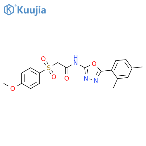 N-5-(2,4-dimethylphenyl)-1,3,4-oxadiazol-2-yl-2-(4-methoxybenzenesulfonyl)acetamide structure