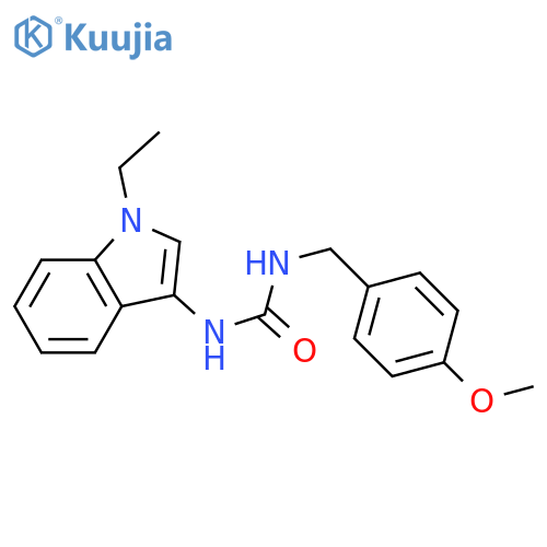3-(1-ethyl-1H-indol-3-yl)-1-(4-methoxyphenyl)methylurea structure