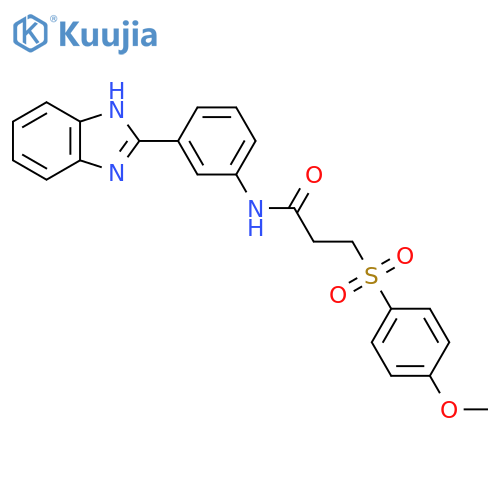 N-3-(1H-1,3-benzodiazol-2-yl)phenyl-3-(4-methoxybenzenesulfonyl)propanamide structure