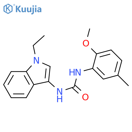 3-(1-ethyl-1H-indol-3-yl)-1-(2-methoxy-5-methylphenyl)urea structure