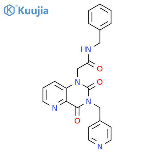 N-benzyl-2-{2,4-dioxo-3-(pyridin-4-yl)methyl-1H,2H,3H,4H-pyrido3,2-dpyrimidin-1-yl}acetamide structure