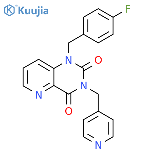 1-(4-fluorophenyl)methyl-3-(pyridin-4-yl)methyl-1H,2H,3H,4H-pyrido3,2-dpyrimidine-2,4-dione structure