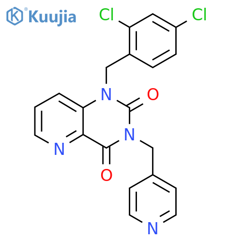 1-(2,4-dichlorophenyl)methyl-3-(pyridin-4-yl)methyl-1H,2H,3H,4H-pyrido3,2-dpyrimidine-2,4-dione structure