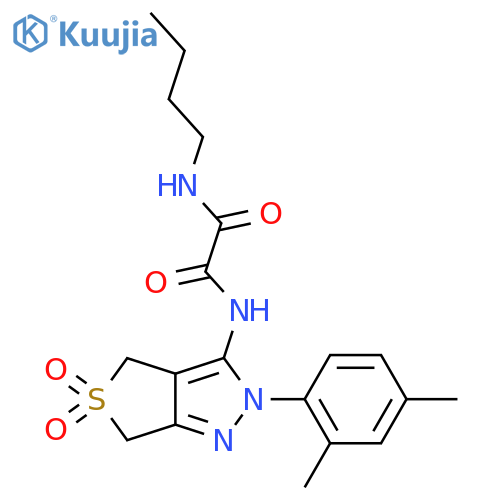 N-butyl-N'-2-(2,4-dimethylphenyl)-5,5-dioxo-2H,4H,6H-5lambda6-thieno3,4-cpyrazol-3-ylethanediamide structure