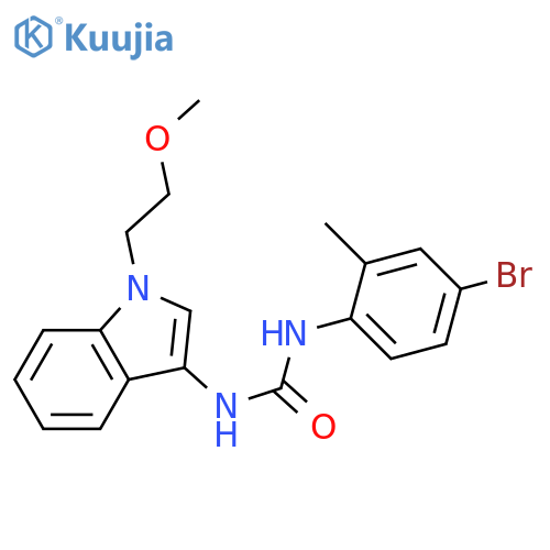 1-(4-bromo-2-methylphenyl)-3-1-(2-methoxyethyl)-1H-indol-3-ylurea structure