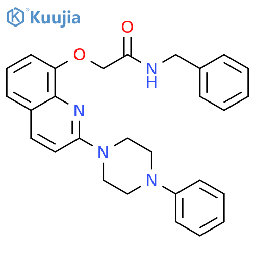 N-benzyl-2-{2-(4-phenylpiperazin-1-yl)quinolin-8-yloxy}acetamide structure