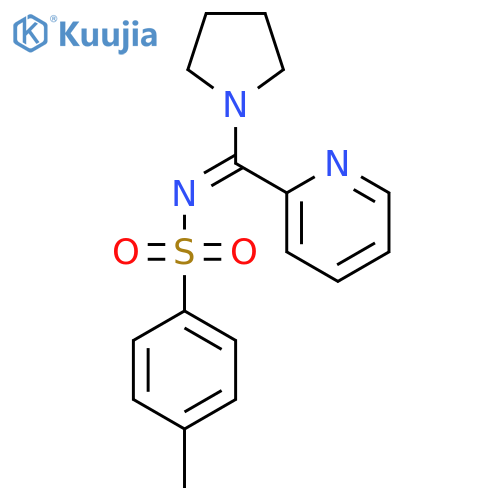 Pyrrolidine, 1-[[[(4-methylphenyl)sulfonyl]imino]-2-pyridinylmethyl]- structure