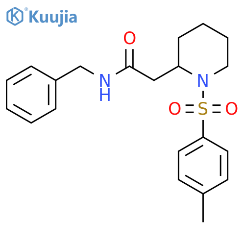 N-benzyl-2-1-(4-methylbenzenesulfonyl)piperidin-2-ylacetamide structure