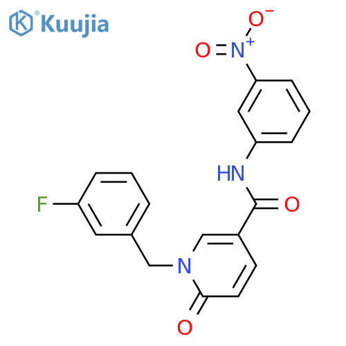 1-(3-fluorophenyl)methyl-N-(3-nitrophenyl)-6-oxo-1,6-dihydropyridine-3-carboxamide structure