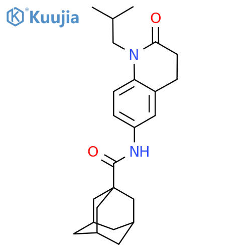N-1-(2-methylpropyl)-2-oxo-1,2,3,4-tetrahydroquinolin-6-yladamantane-1-carboxamide structure