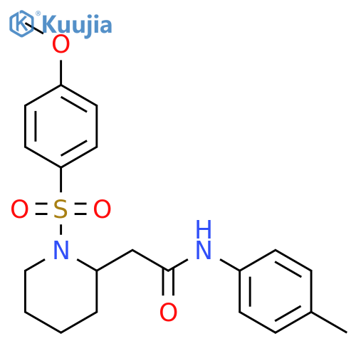 2-1-(4-methoxybenzenesulfonyl)piperidin-2-yl-N-(4-methylphenyl)acetamide structure