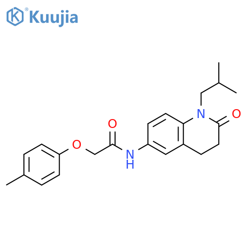 2-(4-methylphenoxy)-N-1-(2-methylpropyl)-2-oxo-1,2,3,4-tetrahydroquinolin-6-ylacetamide structure