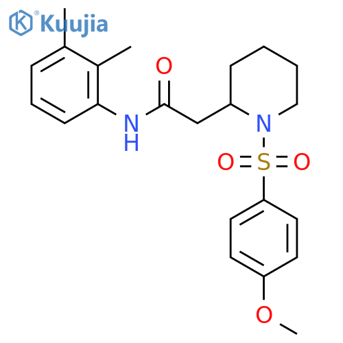 N-(2,3-dimethylphenyl)-2-1-(4-methoxybenzenesulfonyl)piperidin-2-ylacetamide structure