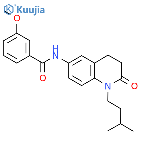 3-methoxy-N-1-(3-methylbutyl)-2-oxo-1,2,3,4-tetrahydroquinolin-6-ylbenzamide structure