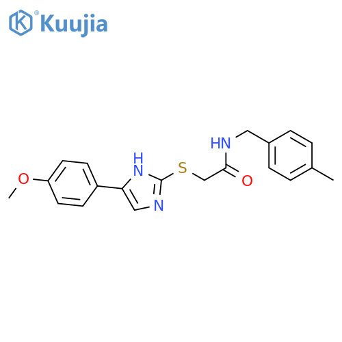 2-{5-(4-methoxyphenyl)-1H-imidazol-2-ylsulfanyl}-N-(4-methylphenyl)methylacetamide structure