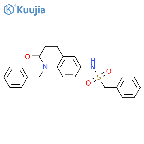 N-(1-benzyl-2-oxo-1,2,3,4-tetrahydroquinolin-6-yl)-1-phenylmethanesulfonamide structure