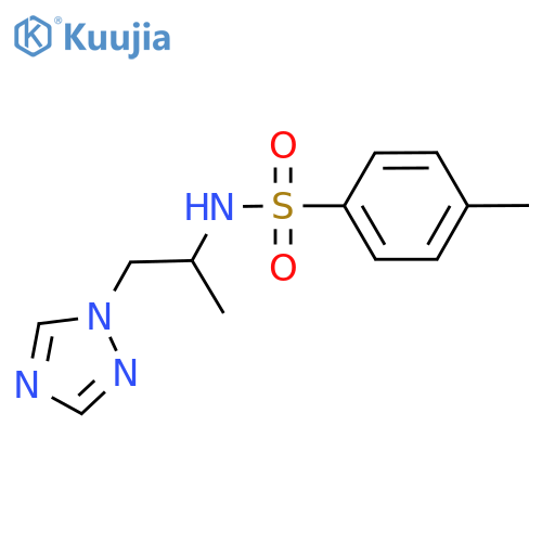 4-methyl-N-1-(1H-1,2,4-triazol-1-yl)propan-2-ylbenzene-1-sulfonamide structure