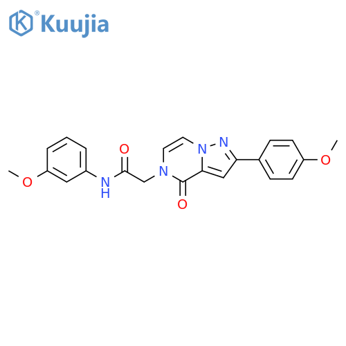 N-(3-methoxyphenyl)-2-2-(4-methoxyphenyl)-4-oxo-4H,5H-pyrazolo1,5-apyrazin-5-ylacetamide structure
